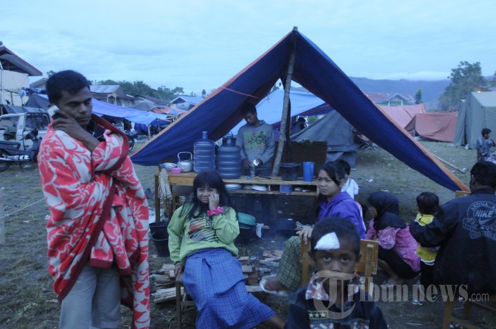 Korban Gempa di Desa Serampah Aceh Tengah