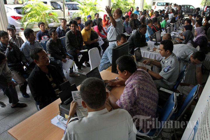 Antre Pendaftaran Mudik Gratis Jasa Raharja
