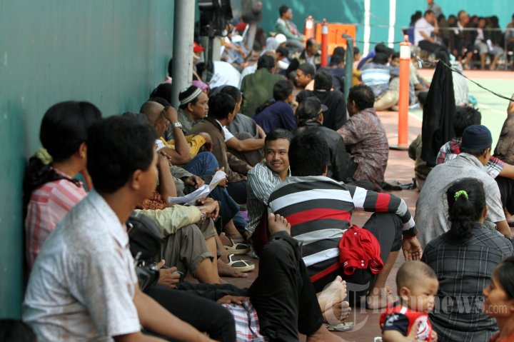 Antre Pendaftaran Mudik Gratis Jasa Raharja