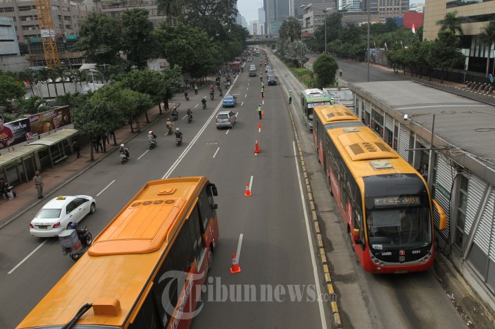 Jalan MH Thamrin Diberlakukan Kontra Flow