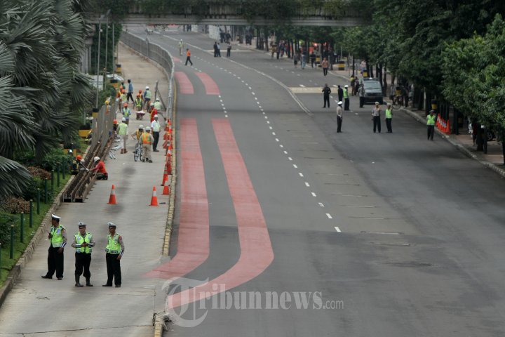 Jalan MH Thamrin Diberlakukan Kontra Flow