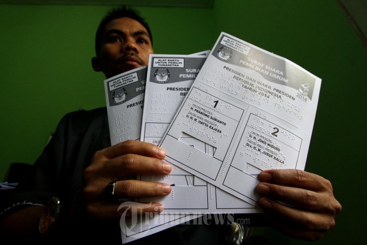 Surat Suara Pilpres 2014 Tunanetra
