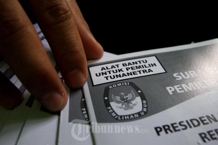 Surat Suara Pilpres 2014 Tunanetra