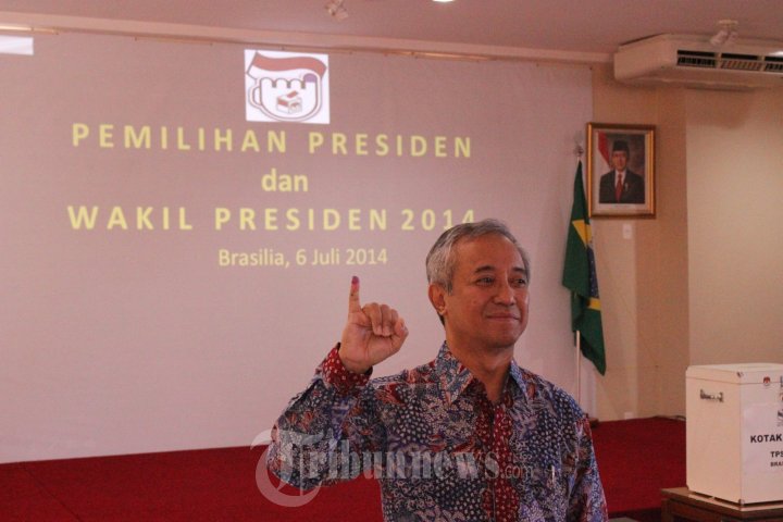 Dubes RI Brasil Sudaryomo Hartosudarmo Nyoblos Pilpres 2014
