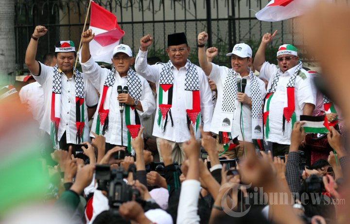 Prabowo Ikut Demo Dukung Palestina
