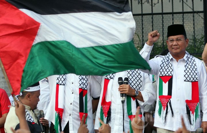 Prabowo Ikut Demo Dukung Palestina
