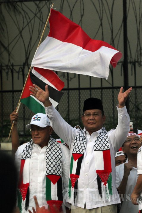 Prabowo Ikut Demo Dukung Palestina