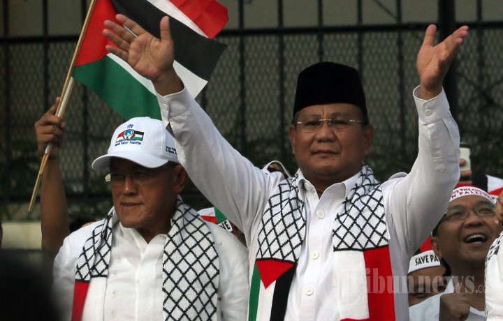 Prabowo Ikut Demo Dukung Palestina