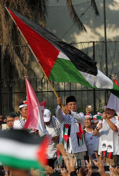 Prabowo Ikut Demo Dukung Palestina
