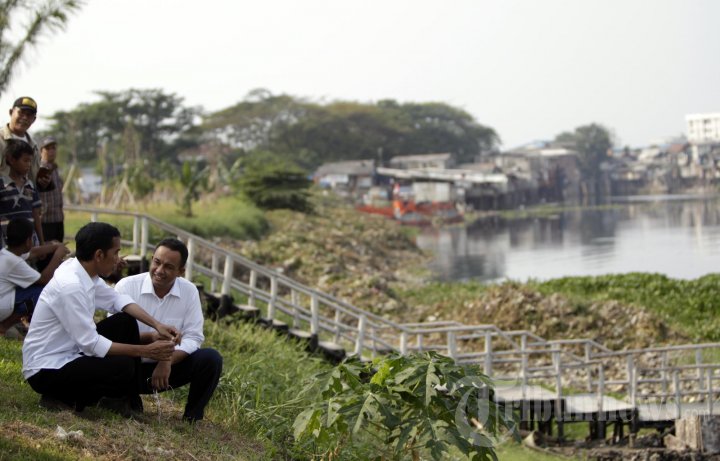 Joko Widodo Meninjau Waduk Pluit