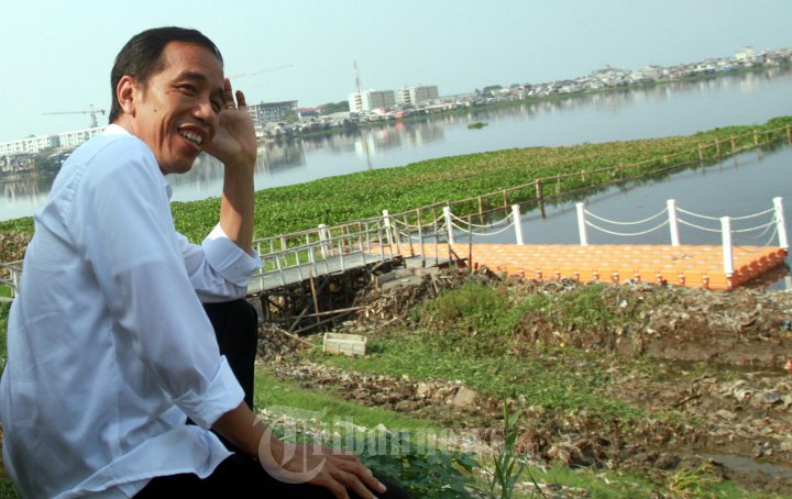 Capres Jokowi Kunjungi Waduk Pluit