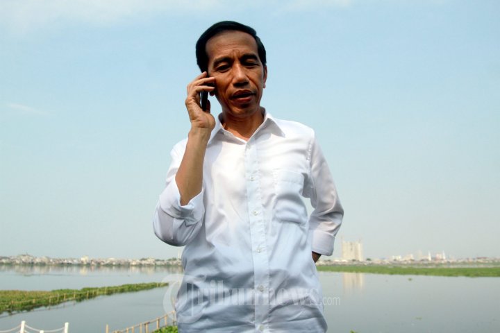 Capres Jokowi Kunjungi Waduk Pluit