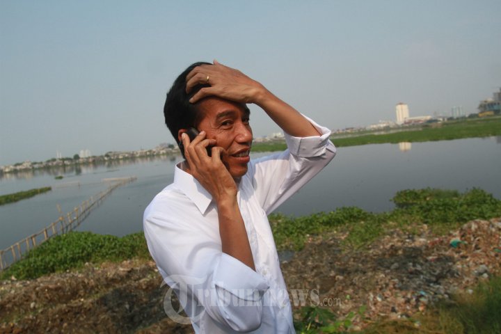 Capres Jokowi Kunjungi Waduk Pluit