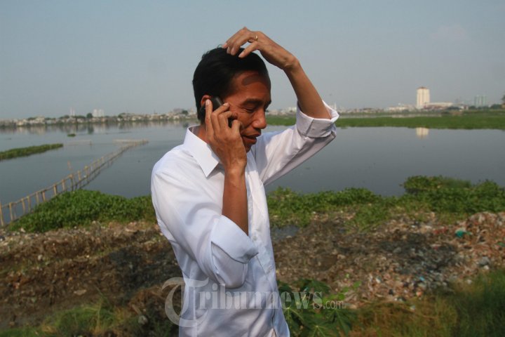 Capres Jokowi Kunjungi Waduk Pluit