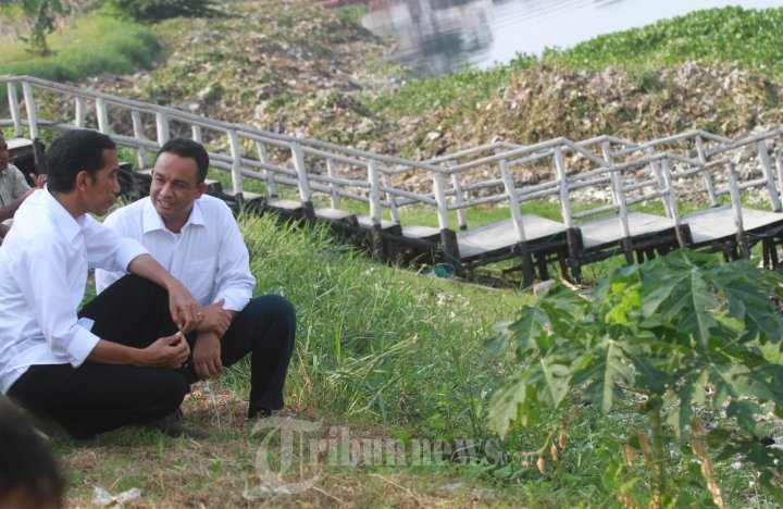 Capres Jokowi Kunjungi Waduk Pluit