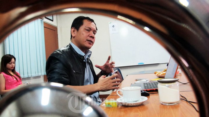 Indra J Piliang di acara Tribun LiveChat