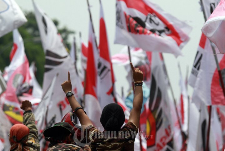 Demo Pendukung Prabowo-Hatta di MK