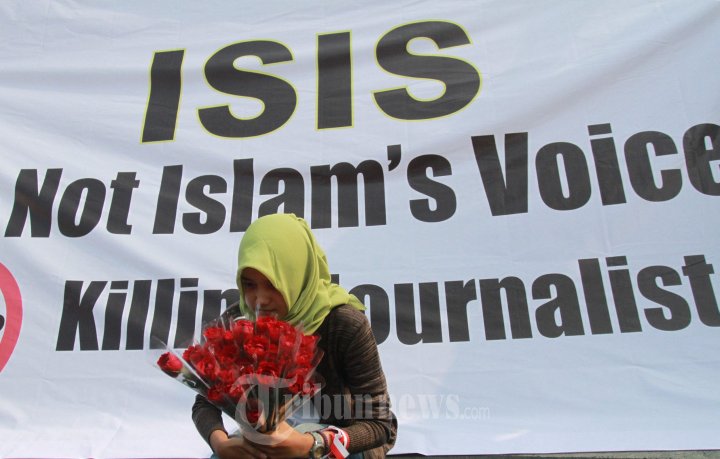 Sejumlah Pekerja Media Demo Tolak ISIS