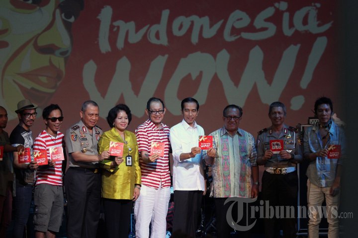Jokowi Hadiri Peluncuran Lagu Indonesia Wow Milik Slank