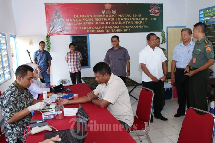 250 Prajurit TNI ikuti Donor Darah Natal