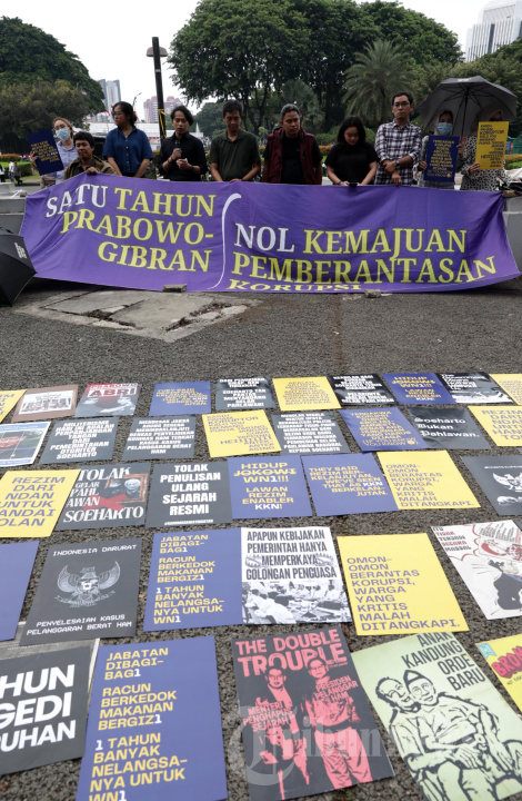 Aksi Kritisi Satu Tahun Pemerintahan Prabowo-Gibran