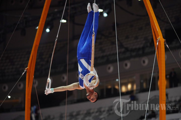 Aksi Pesenam Dunia di Kejuaraan Dunia Gimnastik 2025 di Jakarta