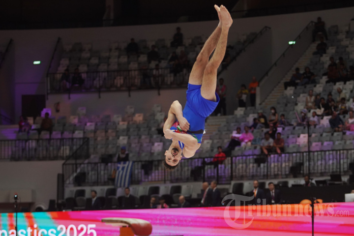 Aksi Pesenam Dunia di Kejuaraan Dunia Gimnastik 2025 di Jakarta