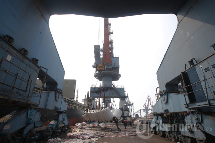 Aktivitas Bongkar Muat PTP Nonpetikemas Tanjung Priok