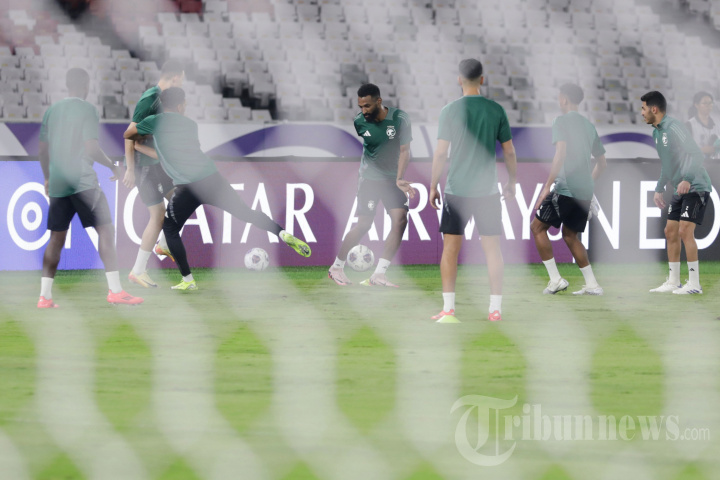 Latihan Timnas Arab Saudi Jelang Hadapi Timnas Indonesia