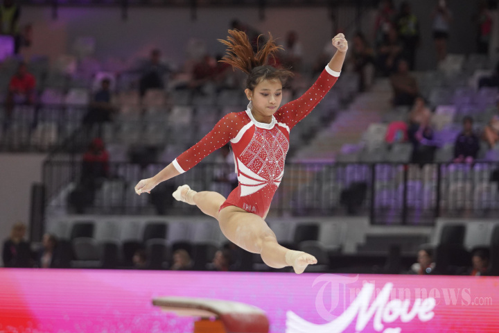 Penampilan Pesenam Putri Indonesia di Kejuaraan Dunia Gimnastik