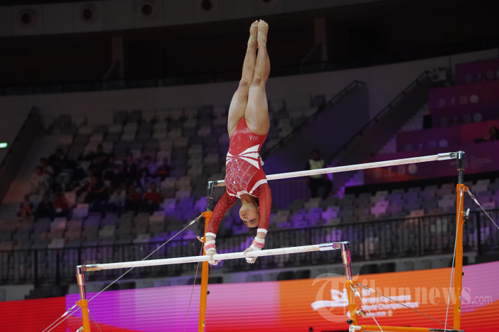 Penampilan Pesenam Putri Indonesia di Kejuaraan Dunia Gimnastik
