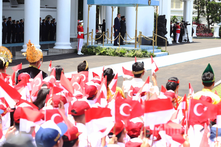 Presiden Turki Erdogan Tiba di Istana Bogor