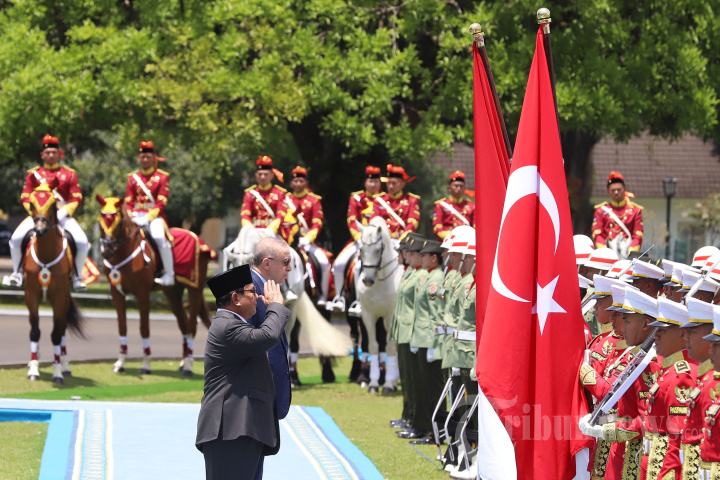Presiden Turki Erdogan Tiba di Istana Bogor