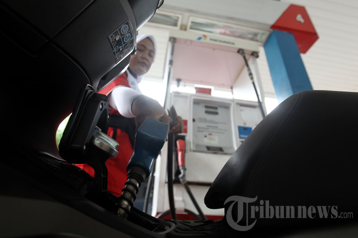 Suasana SPBU Pertamina di Medan Pasca Kenaikan Harga Pertamax