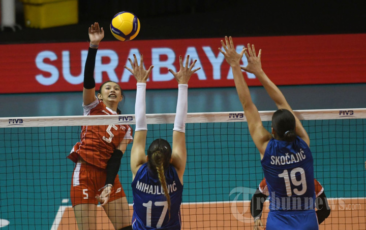 Timnas Voli Putri U21 Indonesia vs Serbia