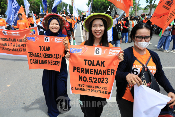Aksi Buruh di Hari May Day di Kota Batam