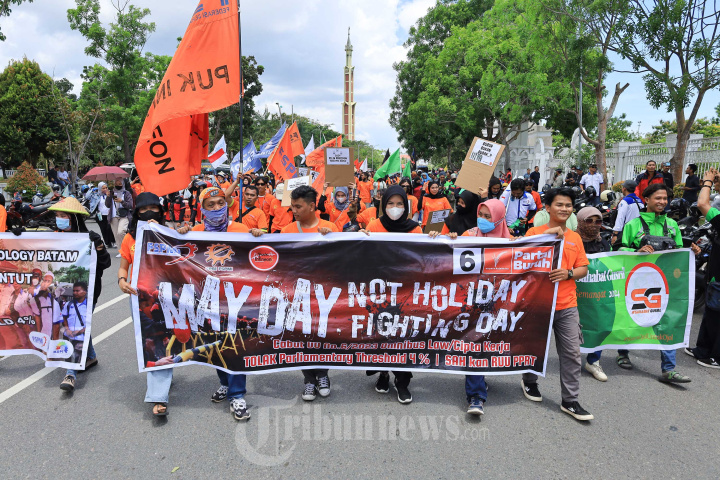 Aksi Buruh di Hari May Day di Kota Batam