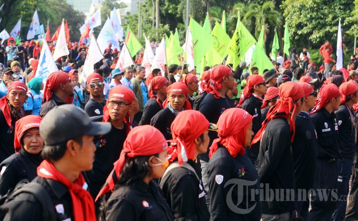 Aksi Buruh di Jakarta