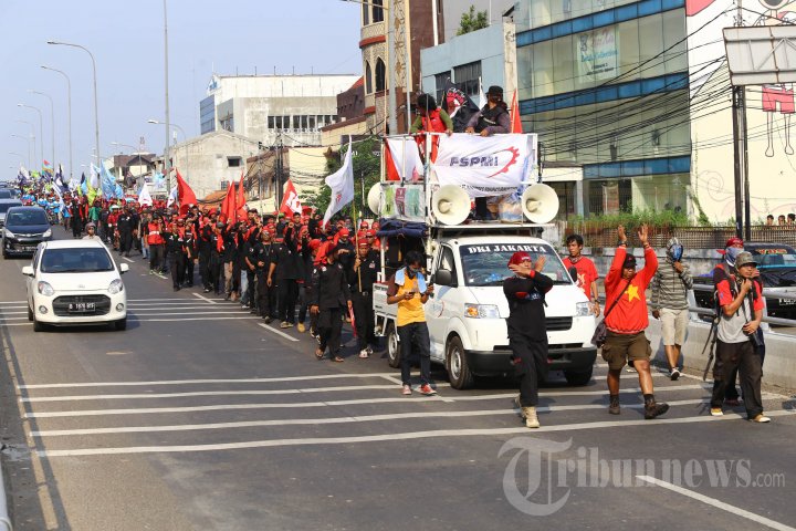 Aksi Buruh di Jakarta