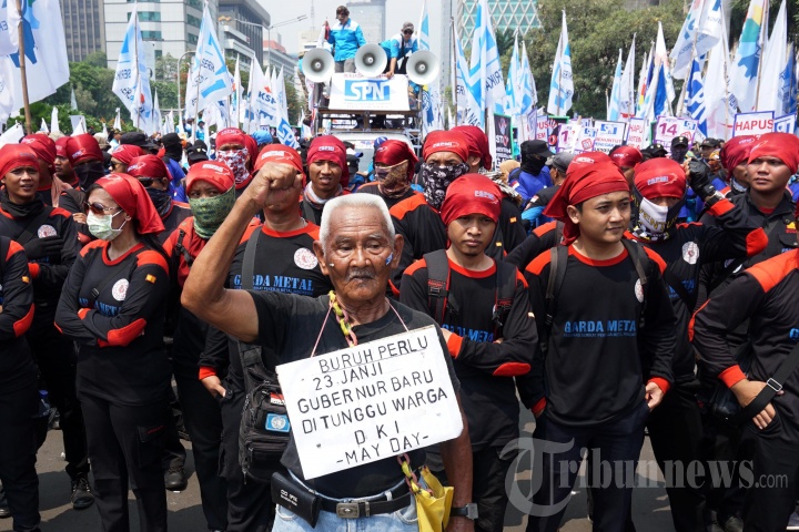 Aksi Hari Buruh di Jakarta