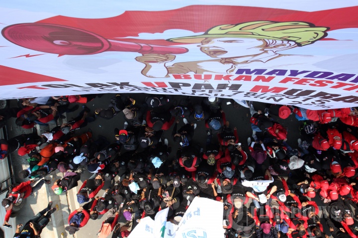 Aksi Hari Buruh di Jakarta