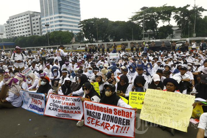 Aksi Pegawai Honorer di DPR