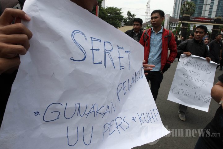 Aksi Solidaritas Jurnalis Makassar