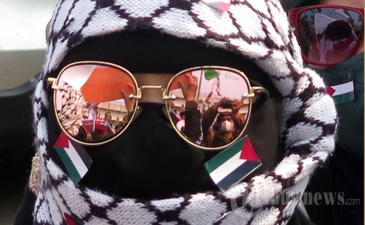 Aksi Solidaritas untuk Palestina di Masjid Agung Palembang