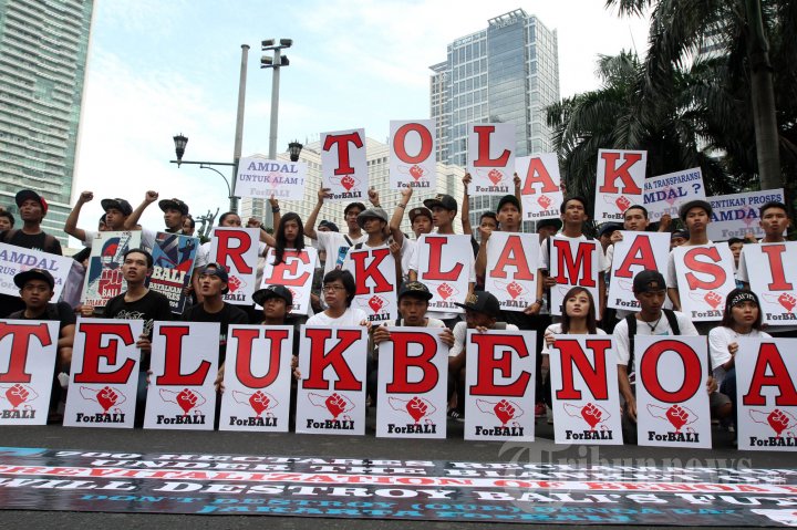 Aksi Tolak Reklamasi Teluk Benoa Di CFD