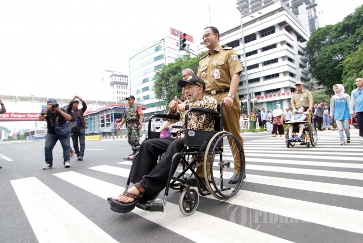 Gubernur DKI Jakarta Anies Baswedan Resmikan Pelican Crossing