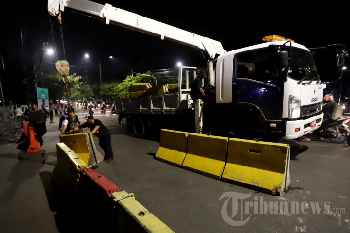 Antisipasi Pengumuman Hasil Pemilu 2019, Polisi Tutup Akses Menuju Gedung KPU