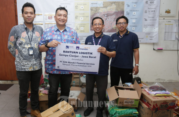 AXA Mandiri Bantu Korban Gempa Cianjur