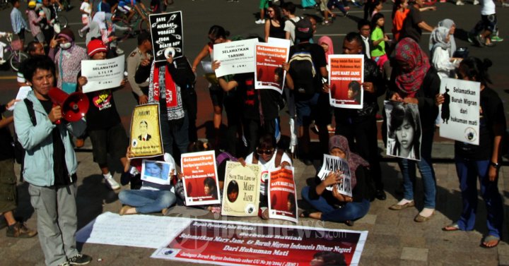 Buruh Migran Demo Tolak Hukuman Mati