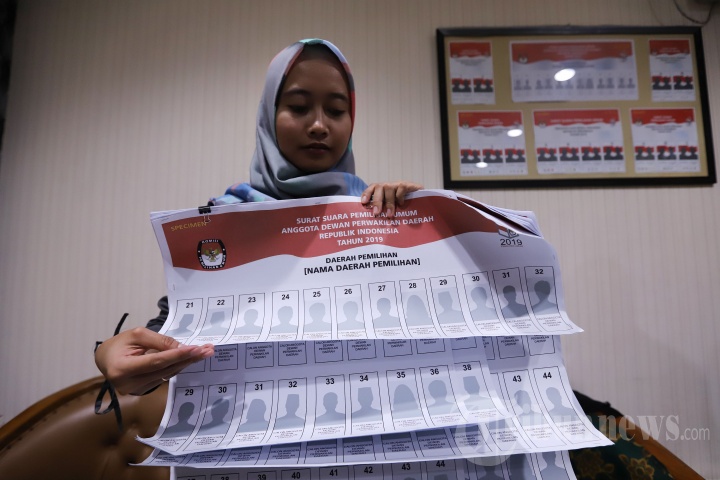 Contoh Surat Suara Pemilu 2019